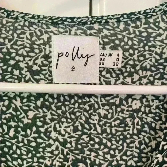 PRINCESS POLLY Green Liberty Floral Oversized Flowy Boho Dress Size US 0 - Picture 6 of 6